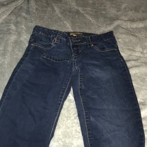Blue skinny jeans